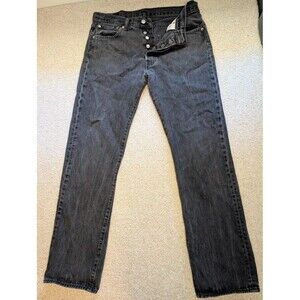 Levi's 501 XX Black Jeans 34x34 Leg Straight Button Fly